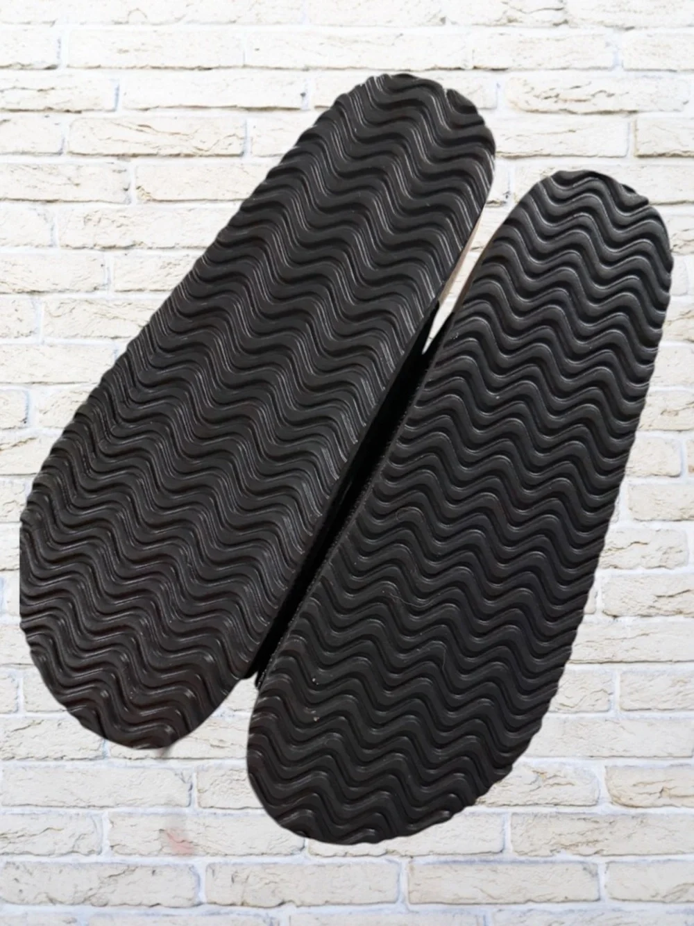 NWT Esmara Black Double-Buckle Slide Sandals Size 8 - Picture 4 of 4